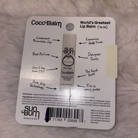 Coco Balm by Sun Bum Pina Colada Aloe & Coconut Oil Moisturizing Lip Balm - Picture 5 of 6